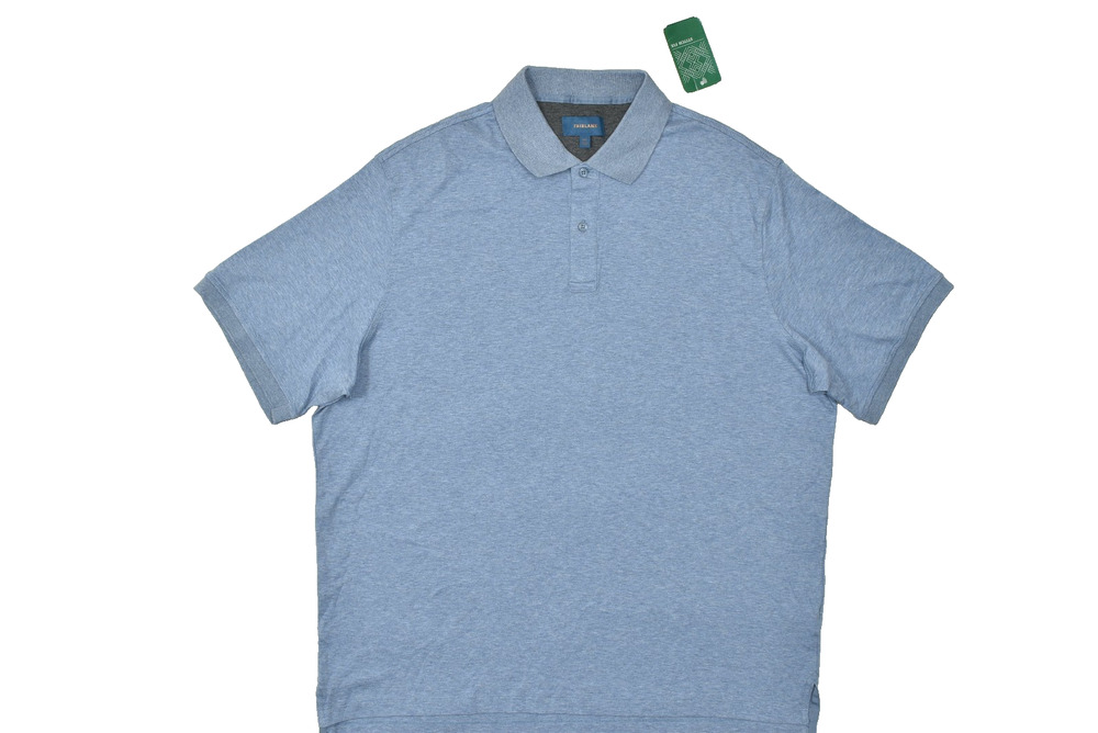 Fairlane Lux Pima Polo Shirt XXL Light Blue 100% Cotton Short Sleeve NWT